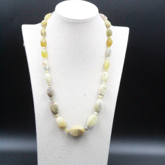 DTR JAY KING STERLING SILVER YELLOW SPECKLED AGATE BEAD NECKLACE - Picture 4 of 10